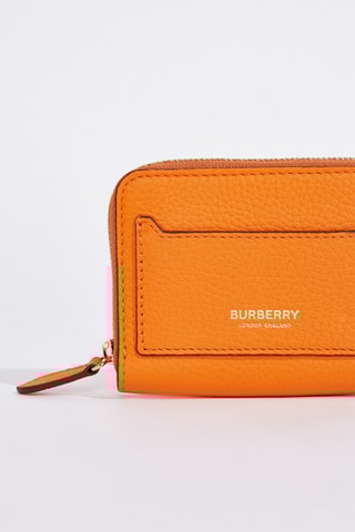 Portefeuille en cuir de veau Zip Wallet - Orange