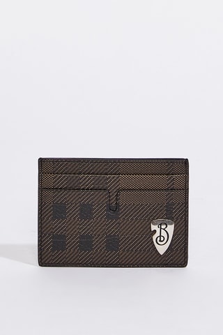 Porte-cartes en cuir de veau Sandon - Noir