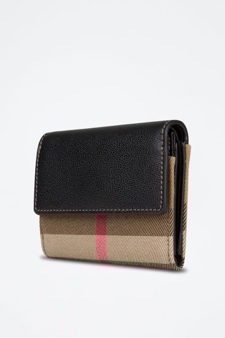 Portefeuille en cuir Lancaster  - Noir et beige