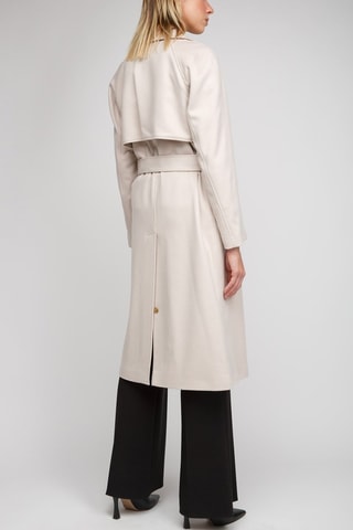 Trench en laine et en cachemire Albury - Taupe