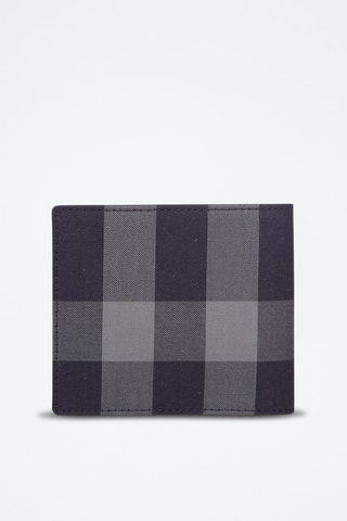 Portefeuille Bill8 Check - Bleu marine et gris clair