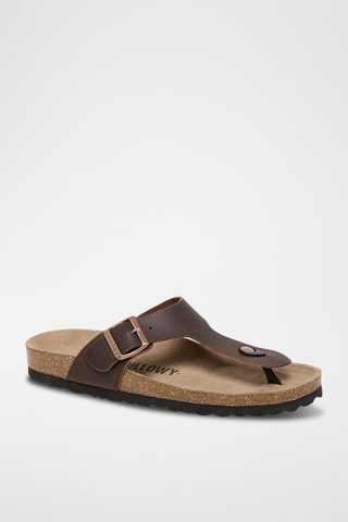 Sandali in pelle - Marrone