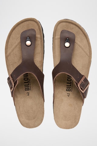 Sandali in pelle - Marrone