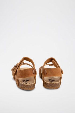 Sandali in pelle scamosciata - Cammello