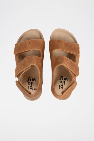 Sandali in pelle scamosciata - Cammello