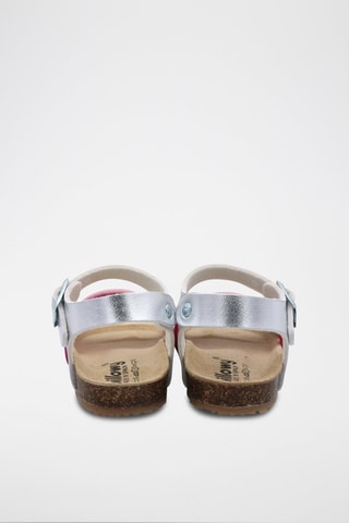 Sandali Rosso - Argentato e fucsia