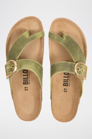 Sandali in pelle scamosciata - Verde acqua