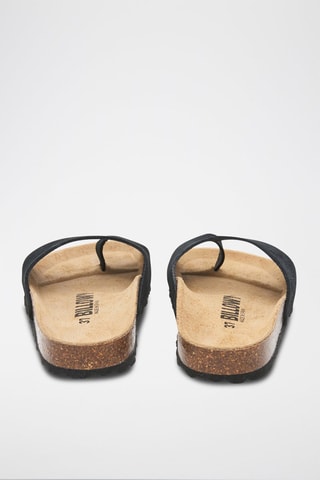 Sandali in pelle scamosciata - Nero