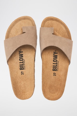 Sandali in pelle scamosciata - Marrone chiaro