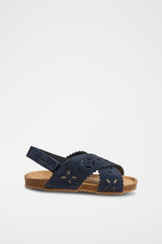 Sandali in pelle scamosciata - Navy