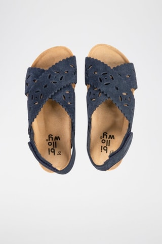 Sandali in pelle scamosciata - Navy