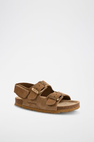 Sandali in pelle scamosciata - Marrone chiaro