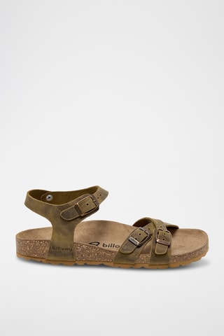 Sandali in pelle - Kaki