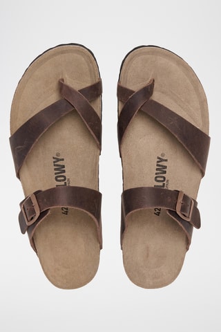 Sandali in pelle - Marrone