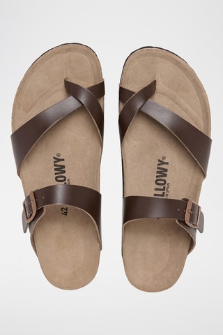 Sandali in pelle - Marrone