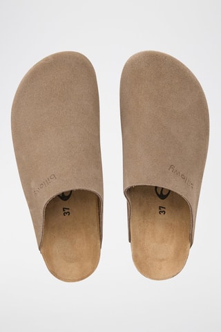 Sabot platform in pelle - Marrone