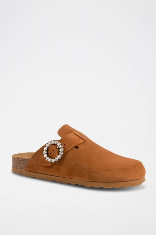 Sabot in pelle scamosciata - Cammello