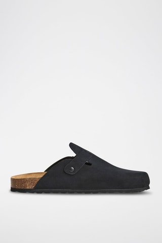 Sabot in pelle scamosciata Rosso - Nero