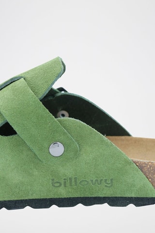 Sabot in pelle scamosciata Rosso - Verde