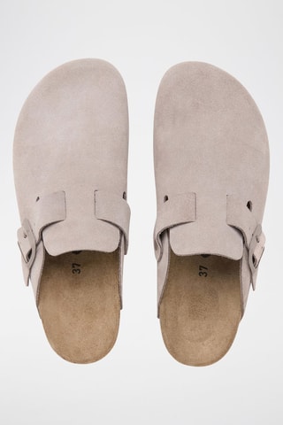 Sabot in pelle scamosciata Zueco - Grigio