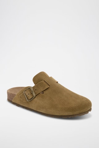 Sabot in pelle scamosciata Zueco - Cammello