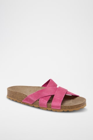 Ciabatte in pelle - Rosa