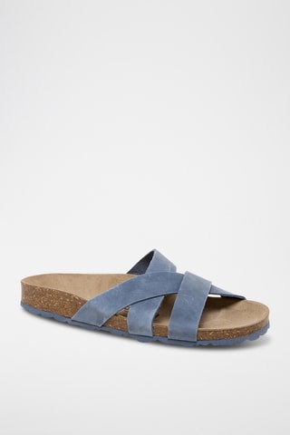 Ciabatte in pelle - Blu