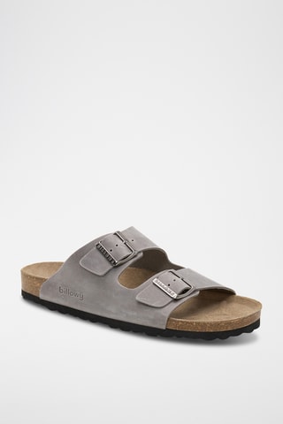 Ciabatte in pelle - Grigio