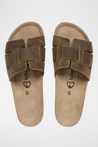 Ciabatte in pelle - Kaki