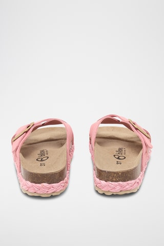 Ciabatte platform in pelle scamosciata - Rosa