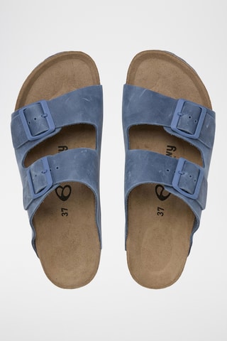 Ciabatte in pelle - Blu