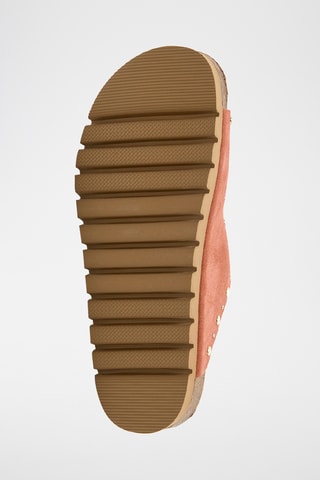 Ciabatte platform in pelle scamosciata - Arancione