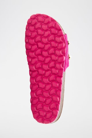 Ciabatte in pelle scamosciata - Fucsia