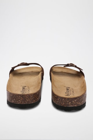 Ciabatte in pelle scamosciata Rosso - 
Marrone