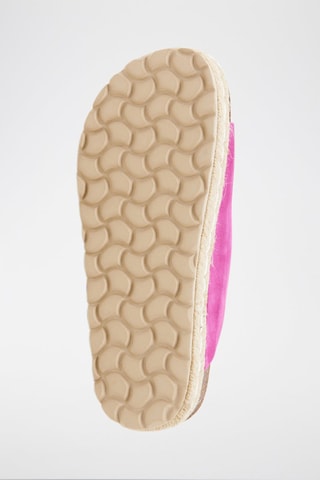 Sandali platform in pelle scamosciata - Fucsia