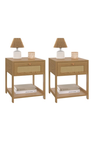 2 tables de chevet 1 tiroir Erin - 40 x 48 x 40 cm