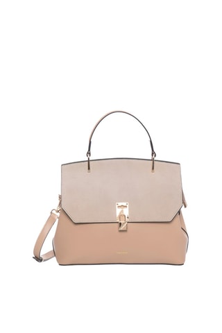 Borsa a mano in pelle Ninon - Marrone chiaro