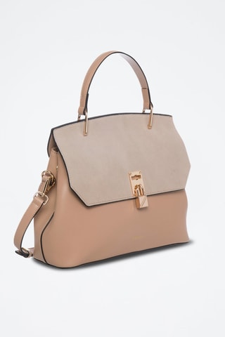 Borsa a mano in pelle Ninon - Marrone chiaro