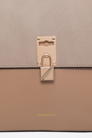 Borsa a mano in pelle Ninon - Marrone chiaro