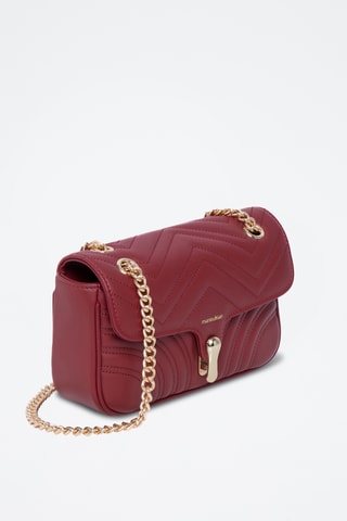 Borsa a spalla in crosta di pelle Agatha - Bordeaux