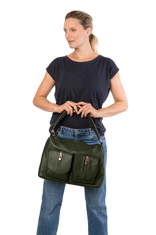 Borsa a mano in pelle Jeanne - Marrone
