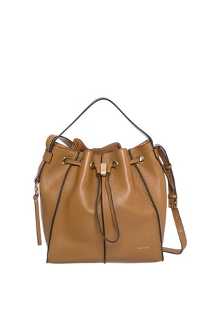 Borsa a secchiello in pelle Tony - Marrone