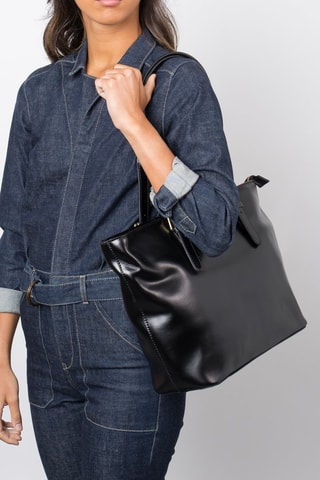 Shopping bag in pelle Auteuil - Nero