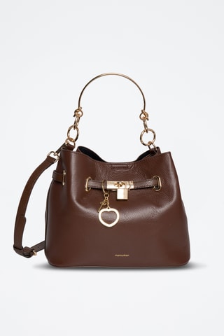 Borsa a mano in pelle Vahina - Marrone