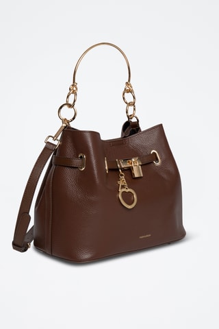 Borsa a mano in pelle Vahina - Marrone