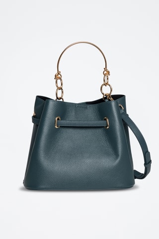 Borsa a mano in pelle Vahina - Petrolio