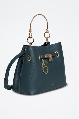 Borsa a mano in pelle Vahina - Petrolio