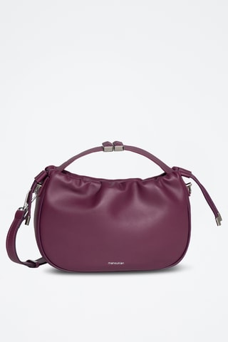 Borsa a tracolla in pelle Solina - Viola