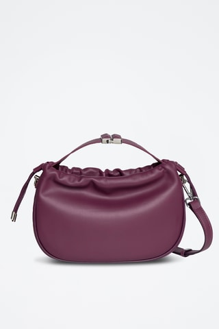 Borsa a tracolla in pelle Solina - Viola