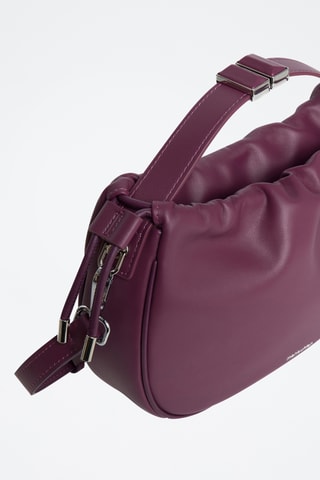 Borsa a tracolla in pelle Solina - Viola